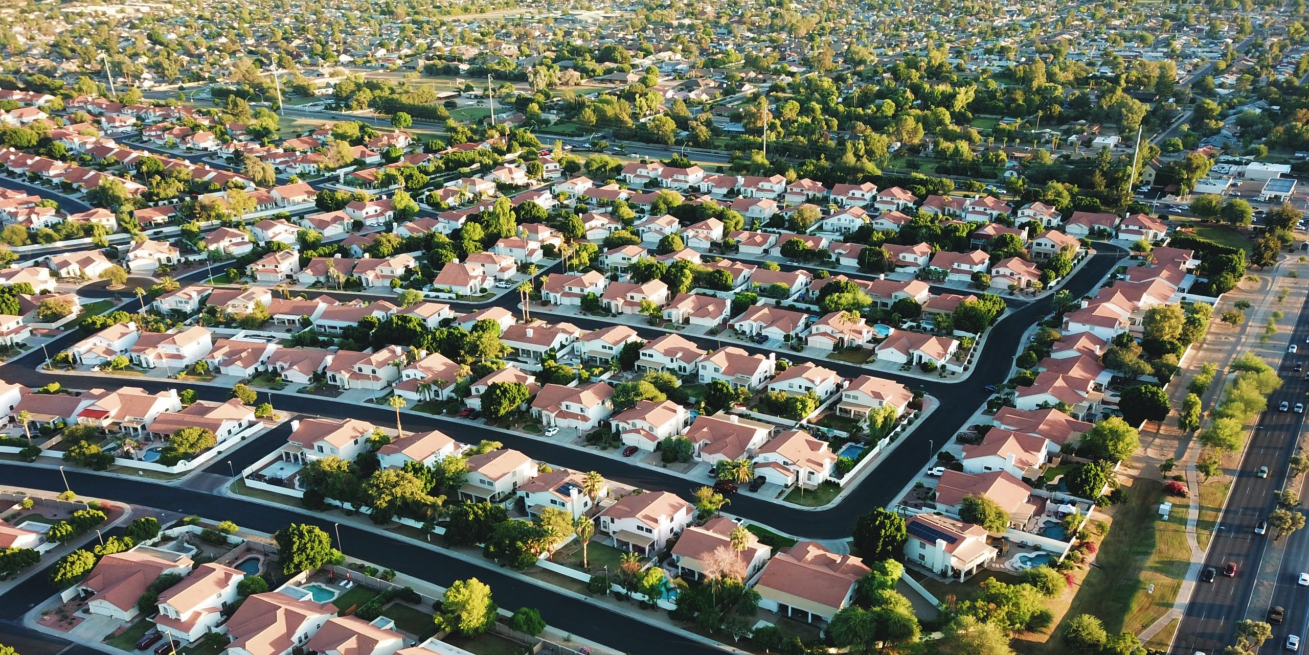 Aerial View of a Neighborhood