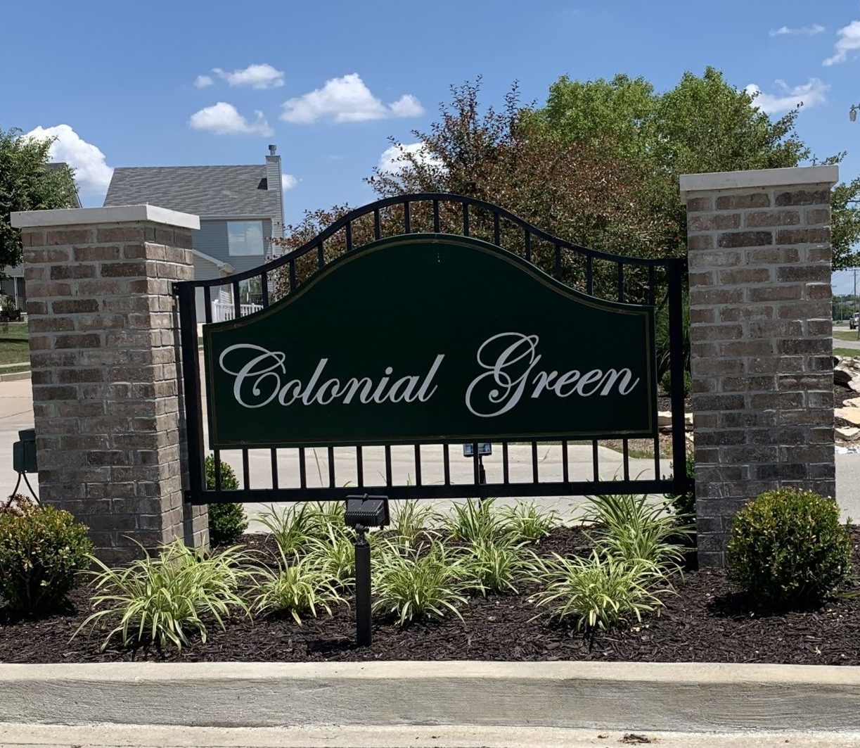 Brick Entrance Sign for Colonial Green